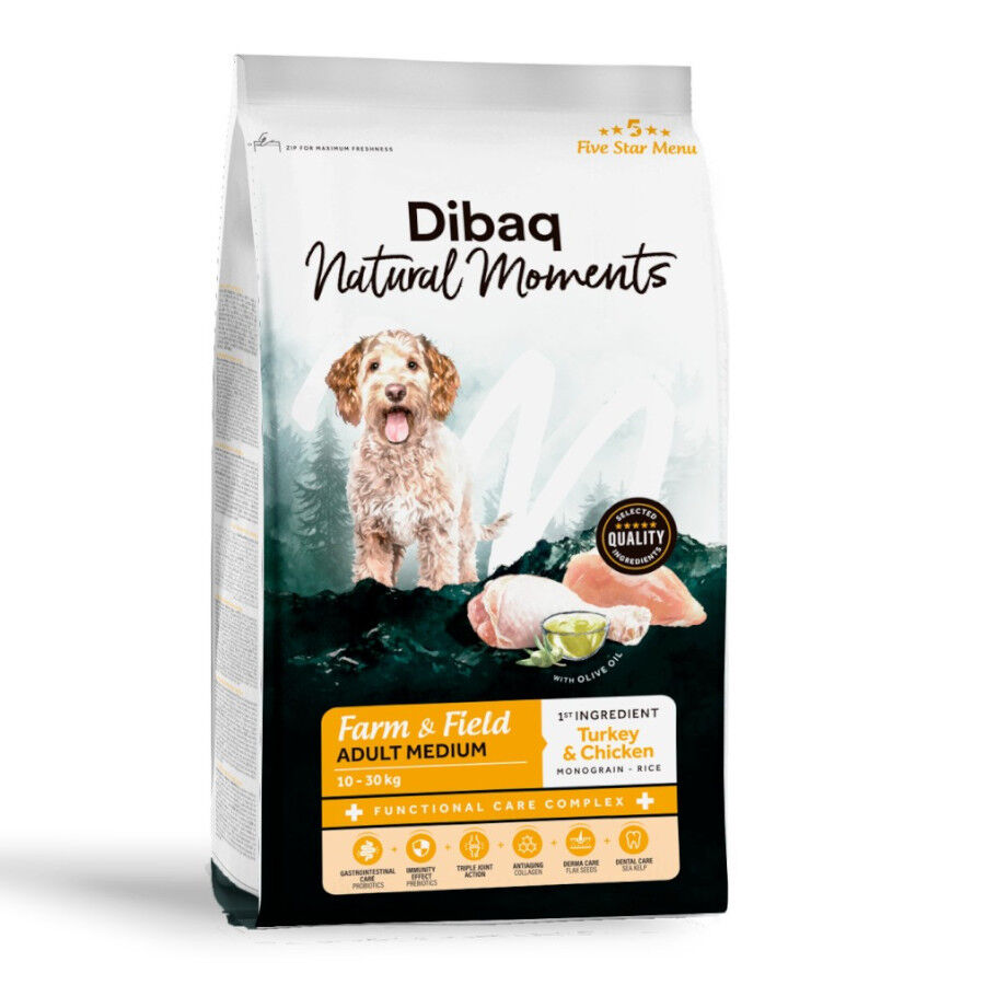 12 kg Dibaq Natural Moments Pienso Pavo y Pollo para perro, , large Imagem n&uacute;mero 1